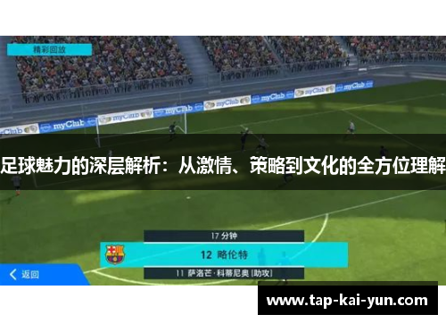足球魅力的深层解析：从激情、策略到文化的全方位理解